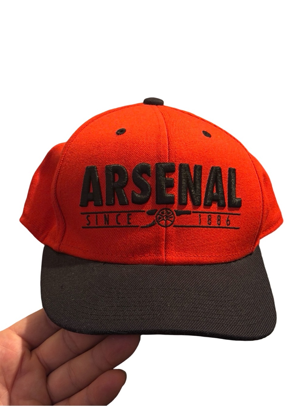Vintage Arsenal SnapBack Hat Red Black